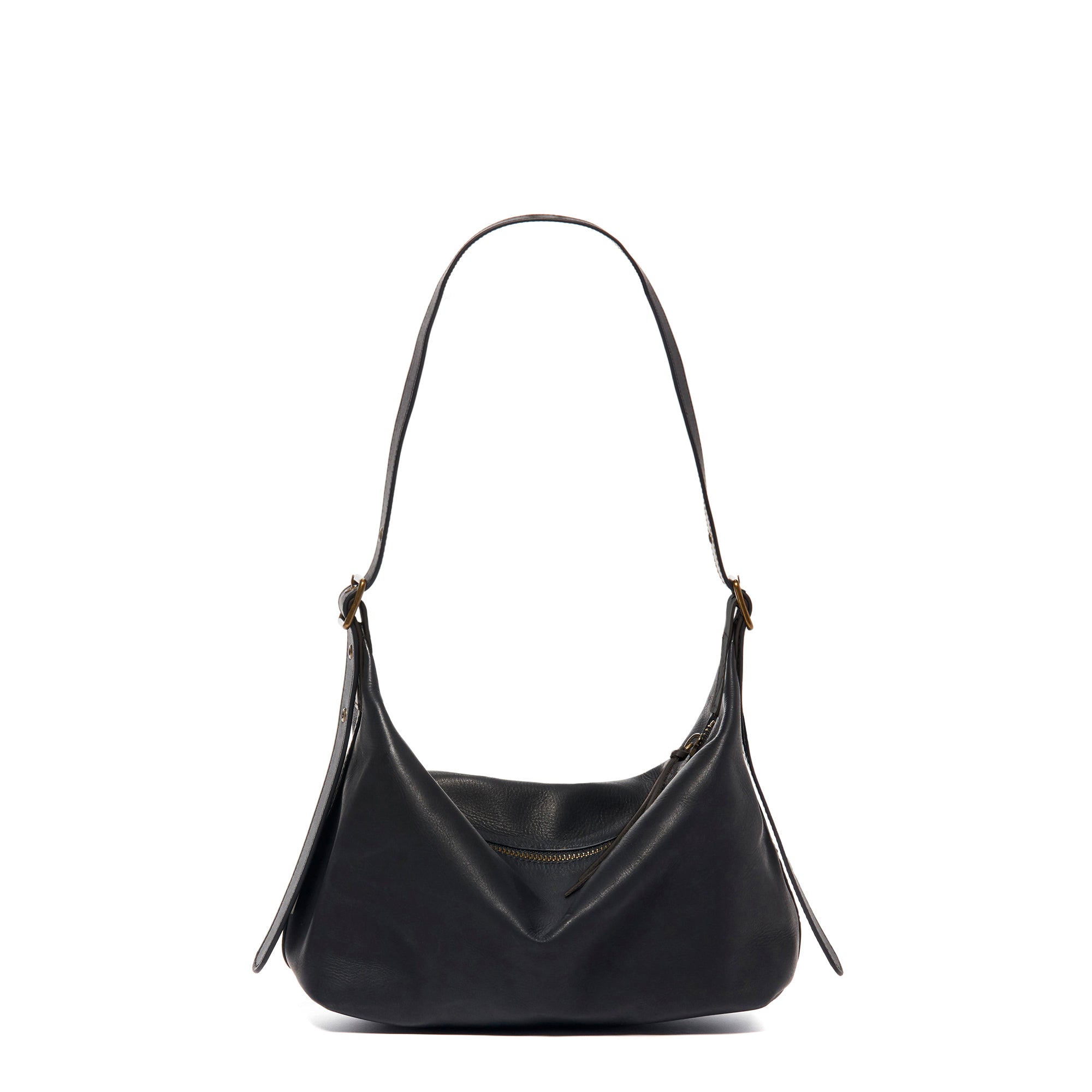 Black Slouchy Shoulder Bag - Large Soft Leather Purse