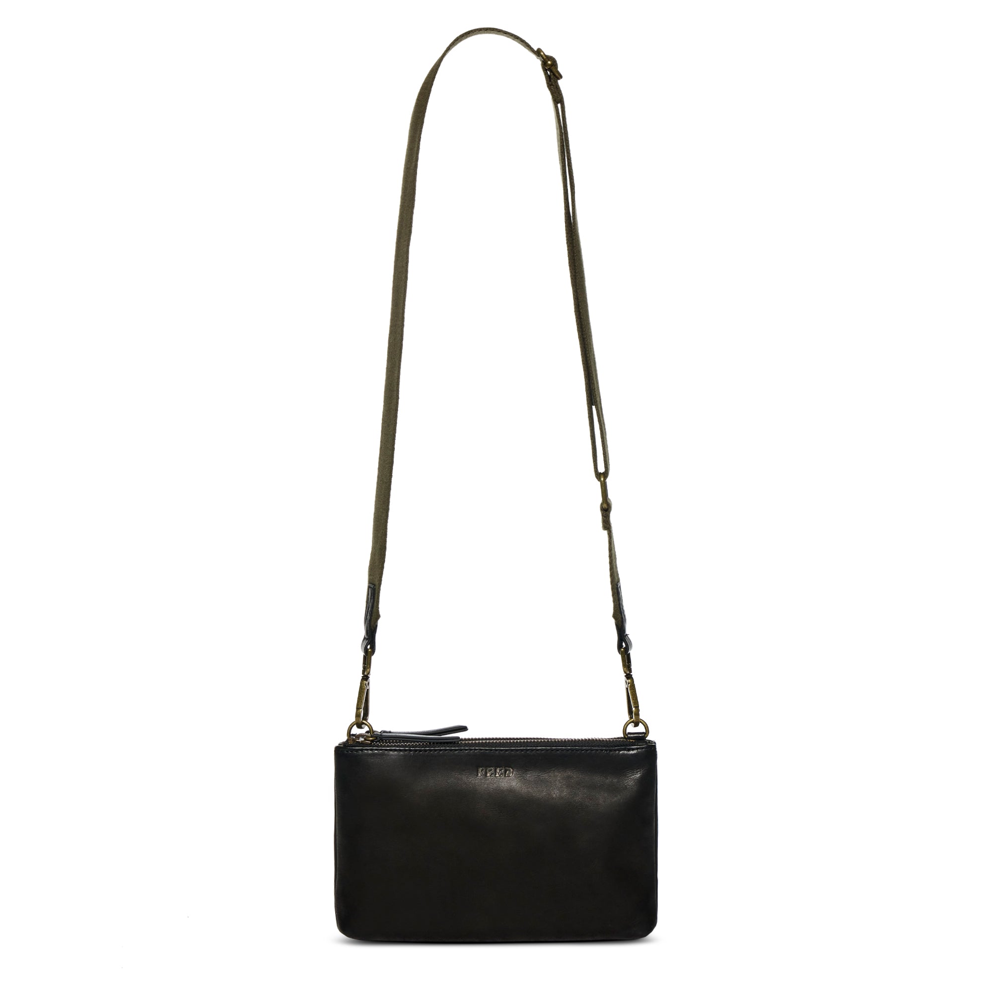 PU Leather Black Sling Bag, Packaging Type: Plastic Bag