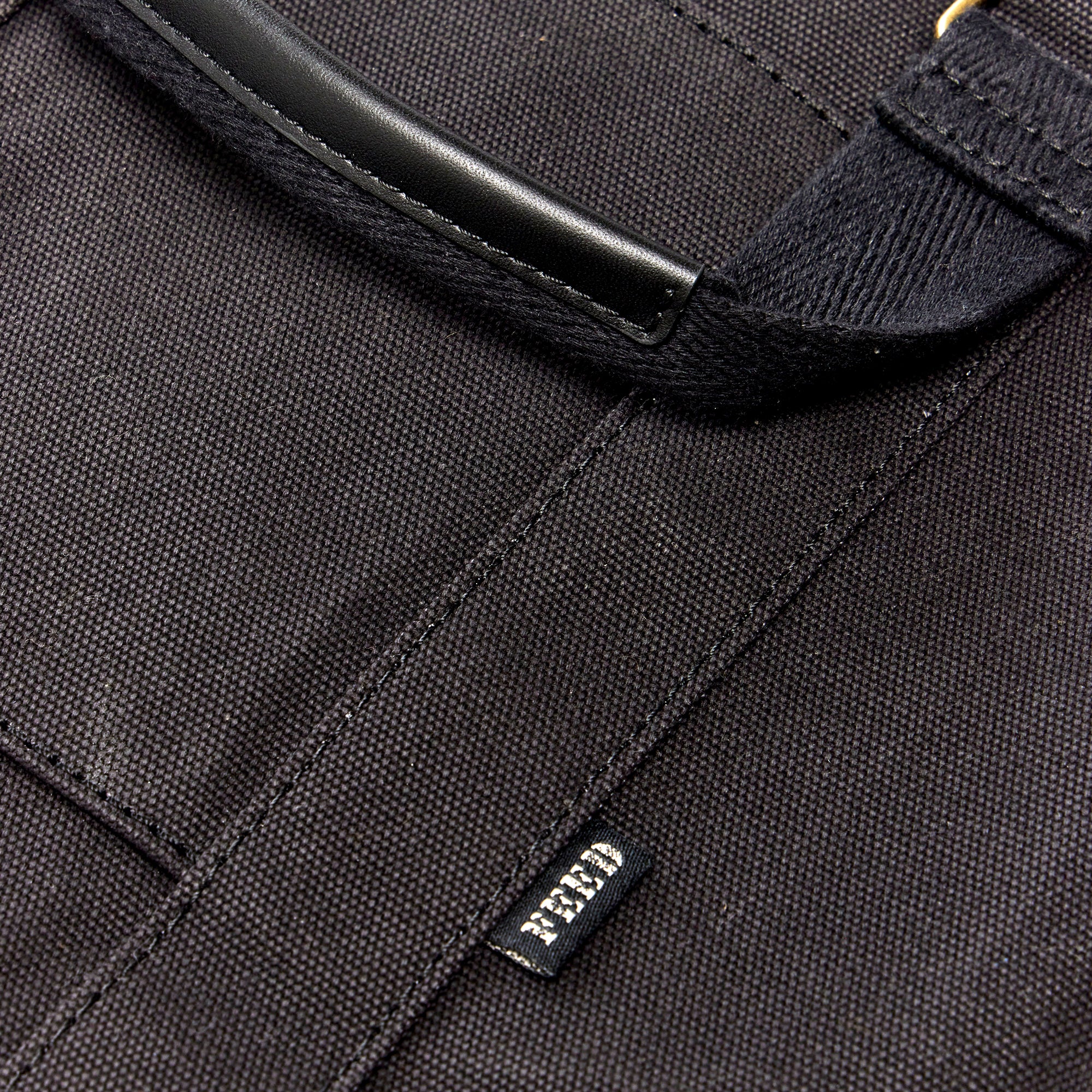 Black | close-up of small canvas work bag