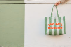 Green Cabana Stripe  | Lifestyle Cabana Stripe Carryall