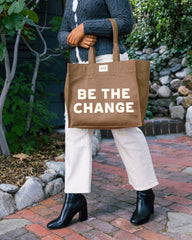 Taupe | lifestyle of Be The Change Carryall taupe