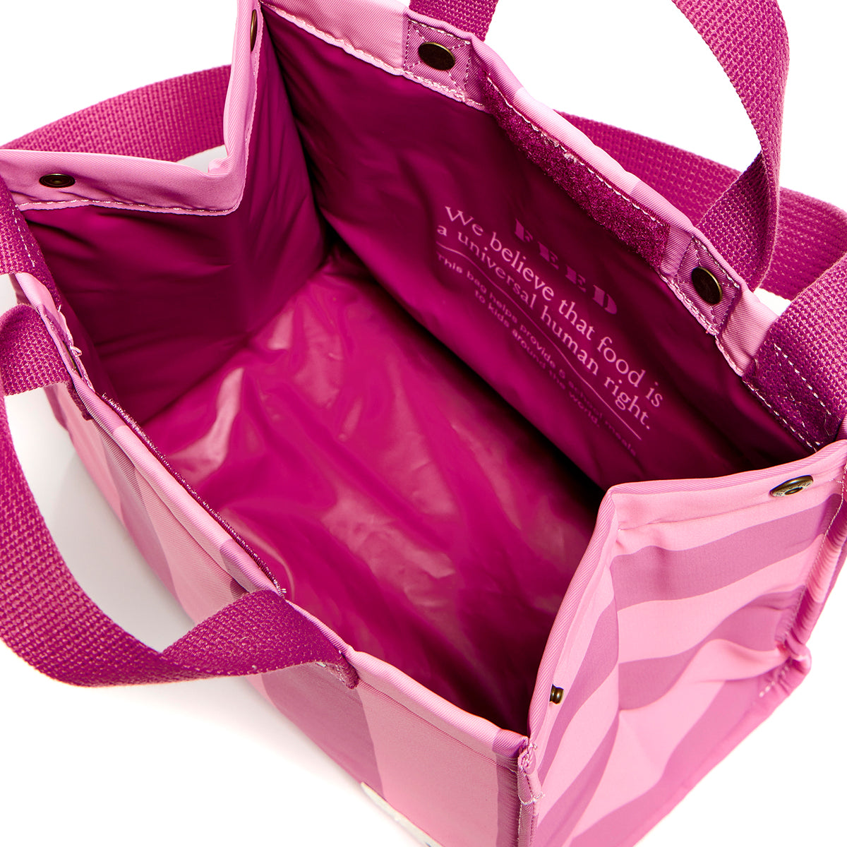 Overhead | Lunch Bag Pink Cabana Stripe