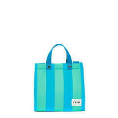 Front | Lunch Bag Blue Cabana Stripe