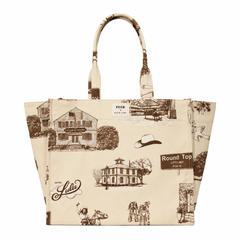 FEED x Katie Kime Round Top Texas Toile Carryall Tote