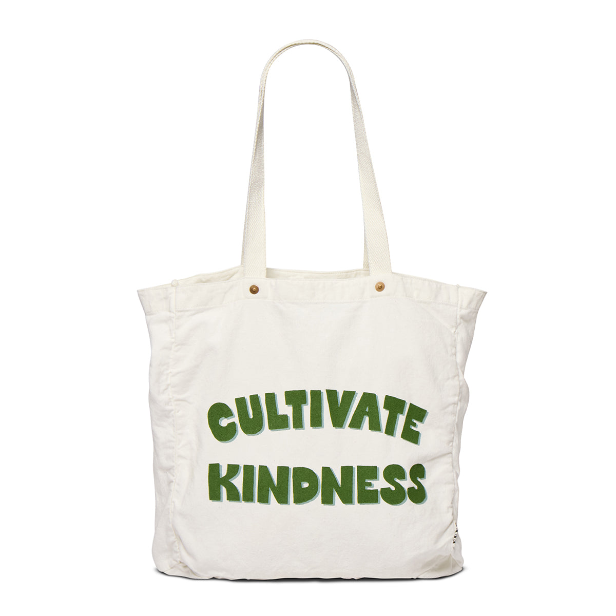 Green | Front of green Holiday Cultivate Kindness Tote