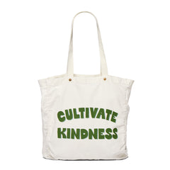 Green | Front of green Holiday Cultivate Kindness Tote