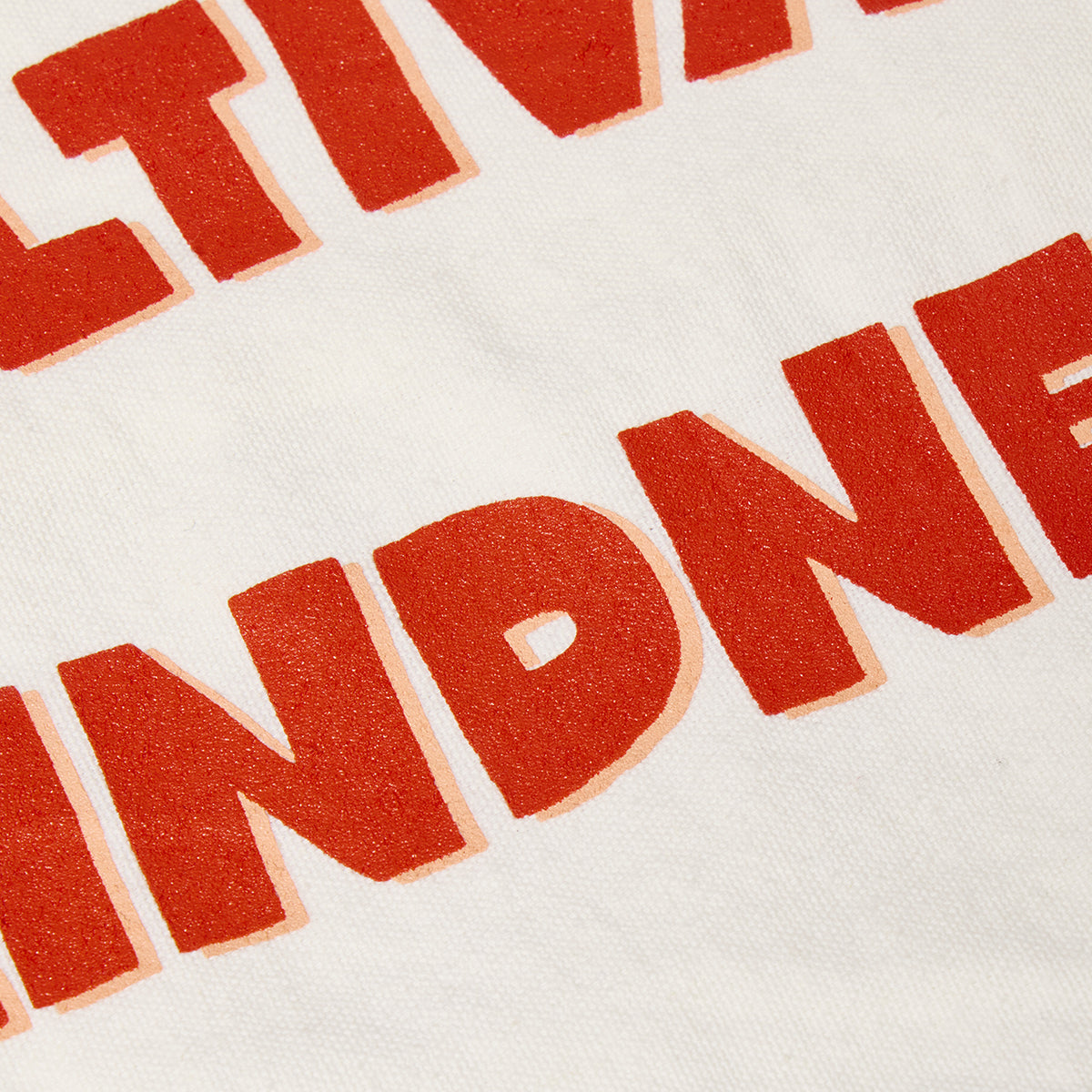 Red | detail of red Holiday Cultivate Kindness Tote