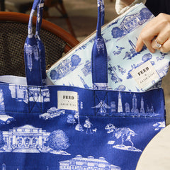 FEED x Katie Kime Toile Pouch