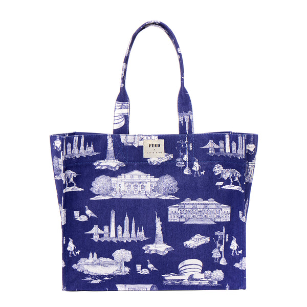 FEED x Katie Kime Toile Carryall Tote