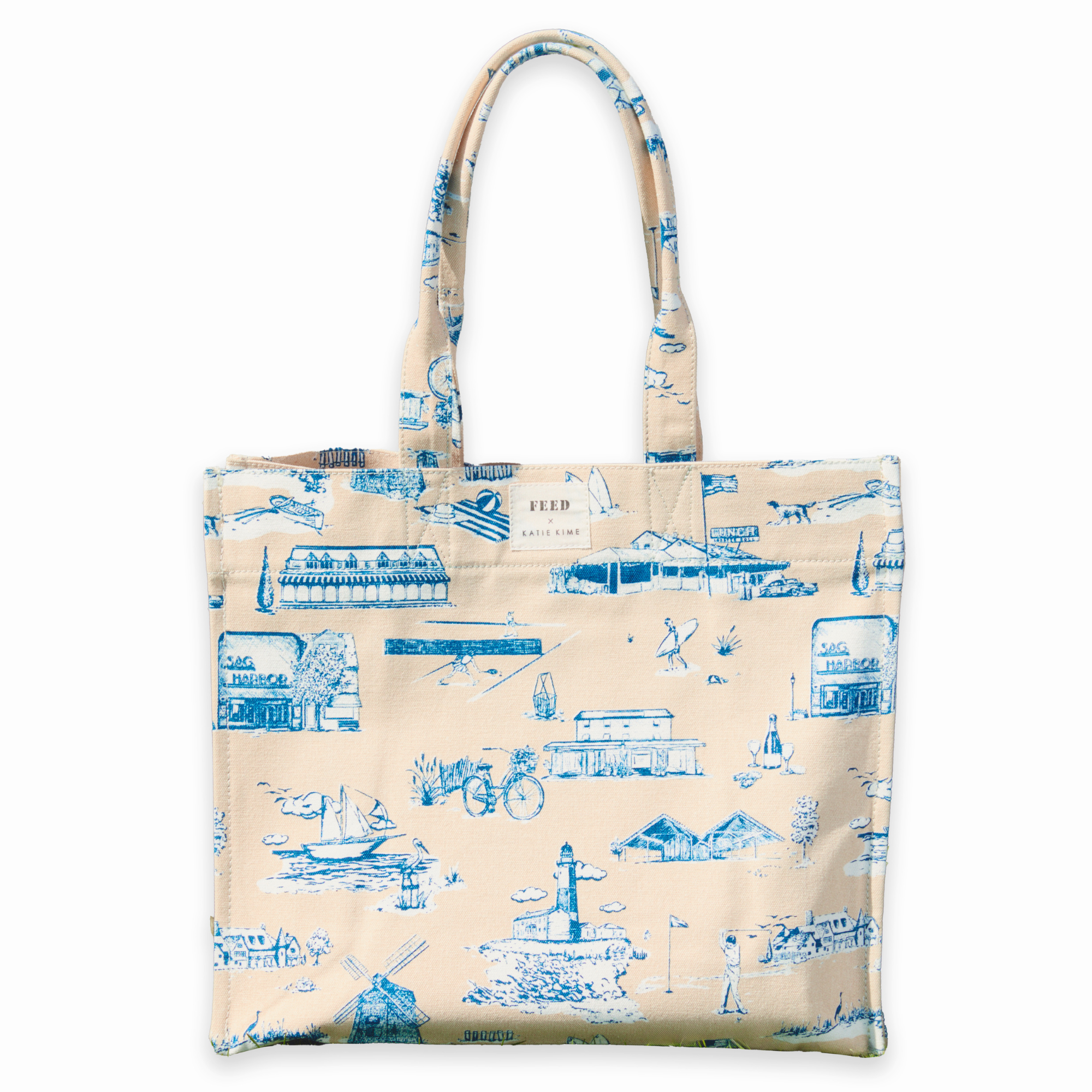 FEED x Katie Kime Hamptons Toile Carryall Tote
