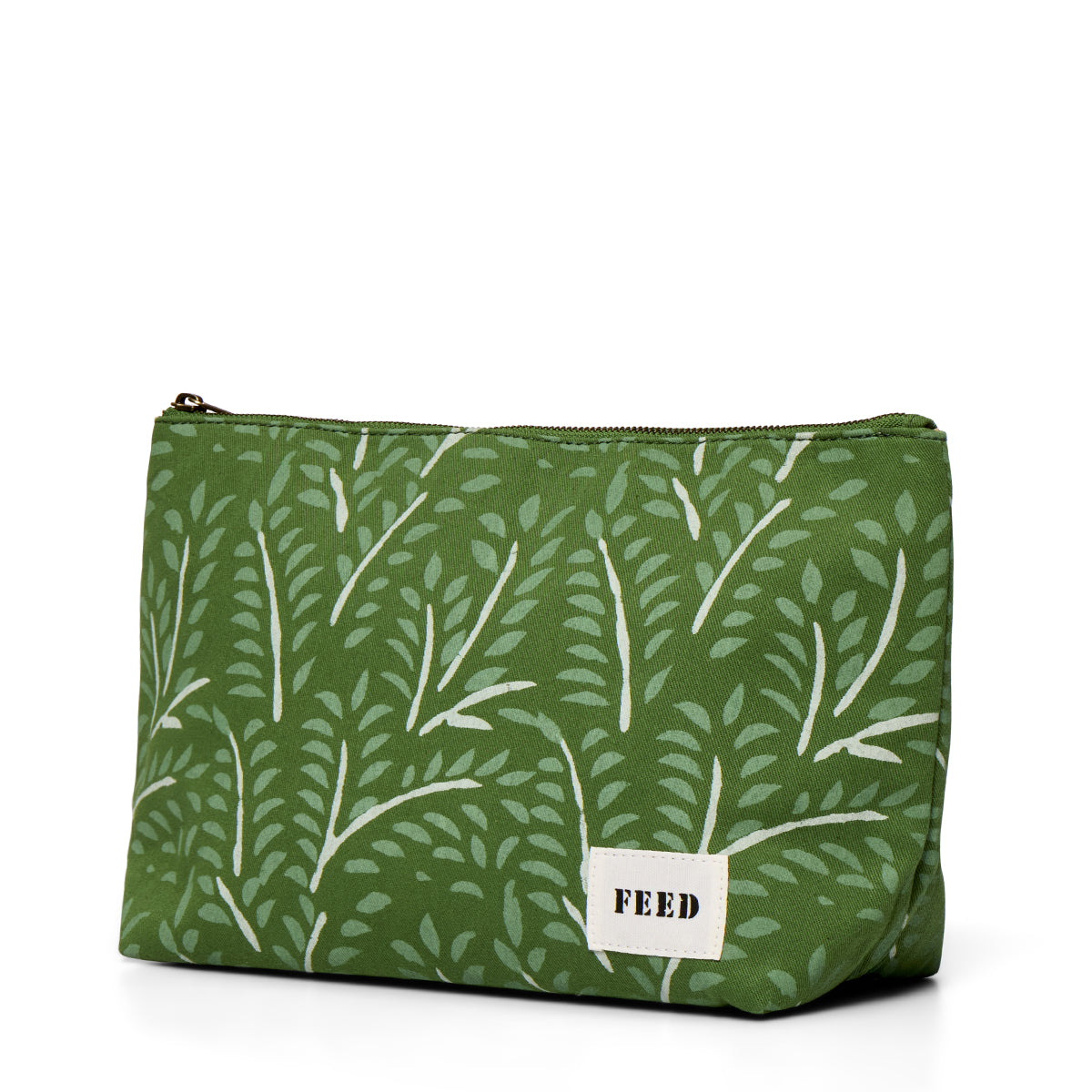 Leaf Block Print | Oversized Pouch side