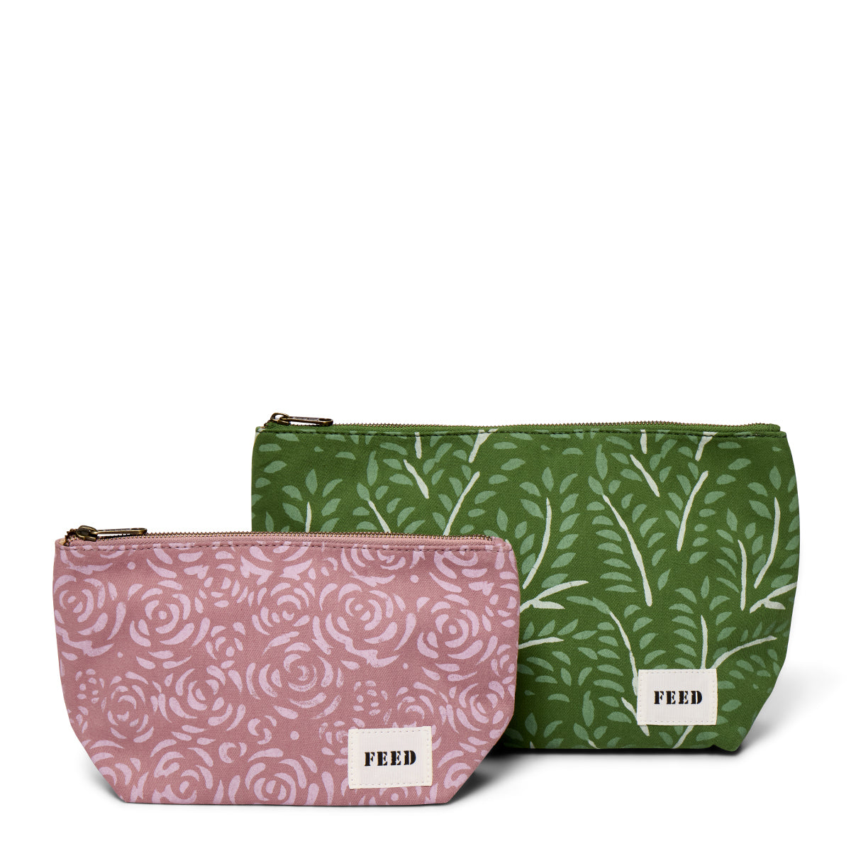 Rose block print | Pouch lifestyle