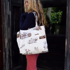 FEED x Katie Kime Round Top Texas Toile Carryall Tote