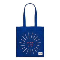 FEED Joy Book Bag | Front of FEED Joy Book Bag cobalt blue