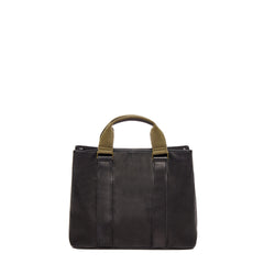 Black | small leather work bag back