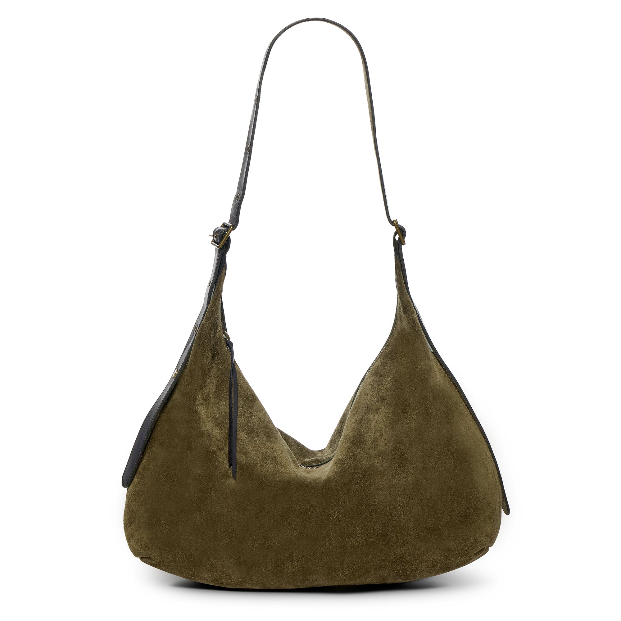 COMPLIMENTARY: Small bucket-bag in tan suede