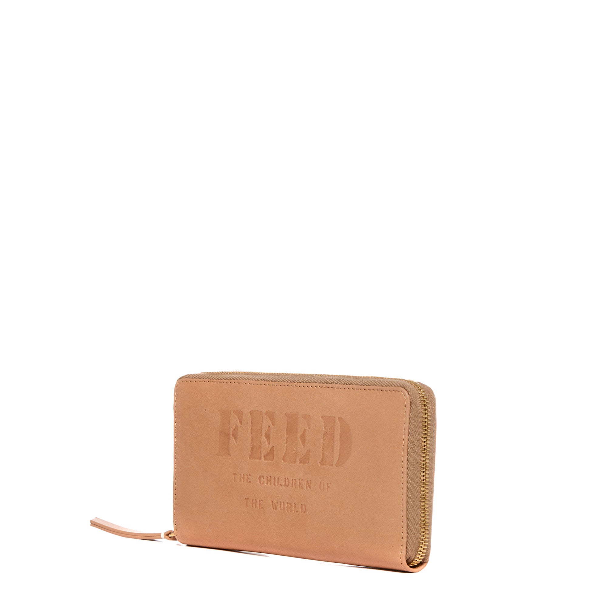 Almond | side of leather wallet 
