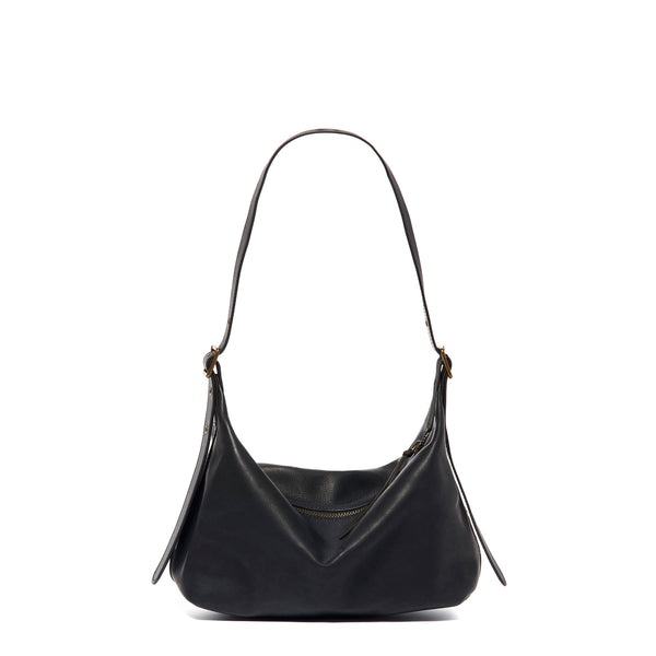Pongl Rivets Women Soft Leather Half Moon Bag Luxury Brand