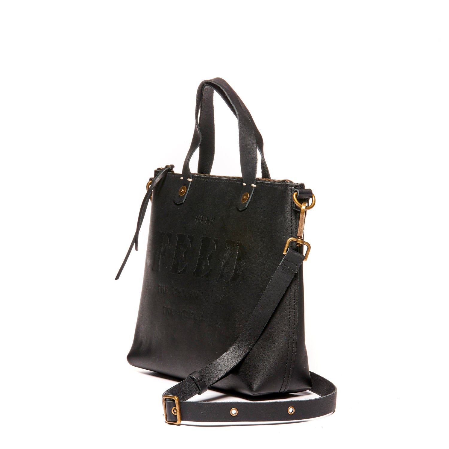 Black | side of black Eleanor crossbody bag