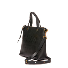 Black | side of black Eleanor crossbody bag