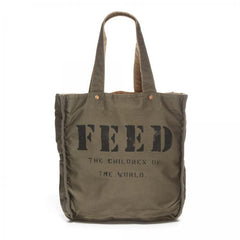 Stone | Front of stone FEED 1 Bag with FEED the Children of the World text.