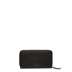 Black | back of leather wallet