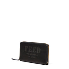 Black | side of leather wallet