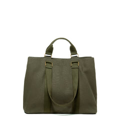 Army Green | back view of feed work bag
